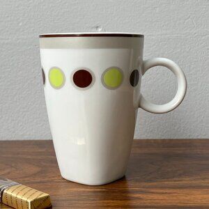 Maxwell & Williams Dot Pattern Mug Brown Green Retro Designer Homewares